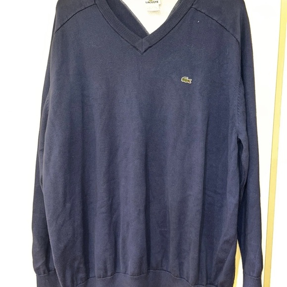 Lacoste Men’s V Neck Long Sleeve Pullover Sweater Size 9 (4xl) - Picture 1 of 4